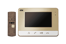 Комплект видеодомофона CTV CTV-DP401 CH (шампань)
